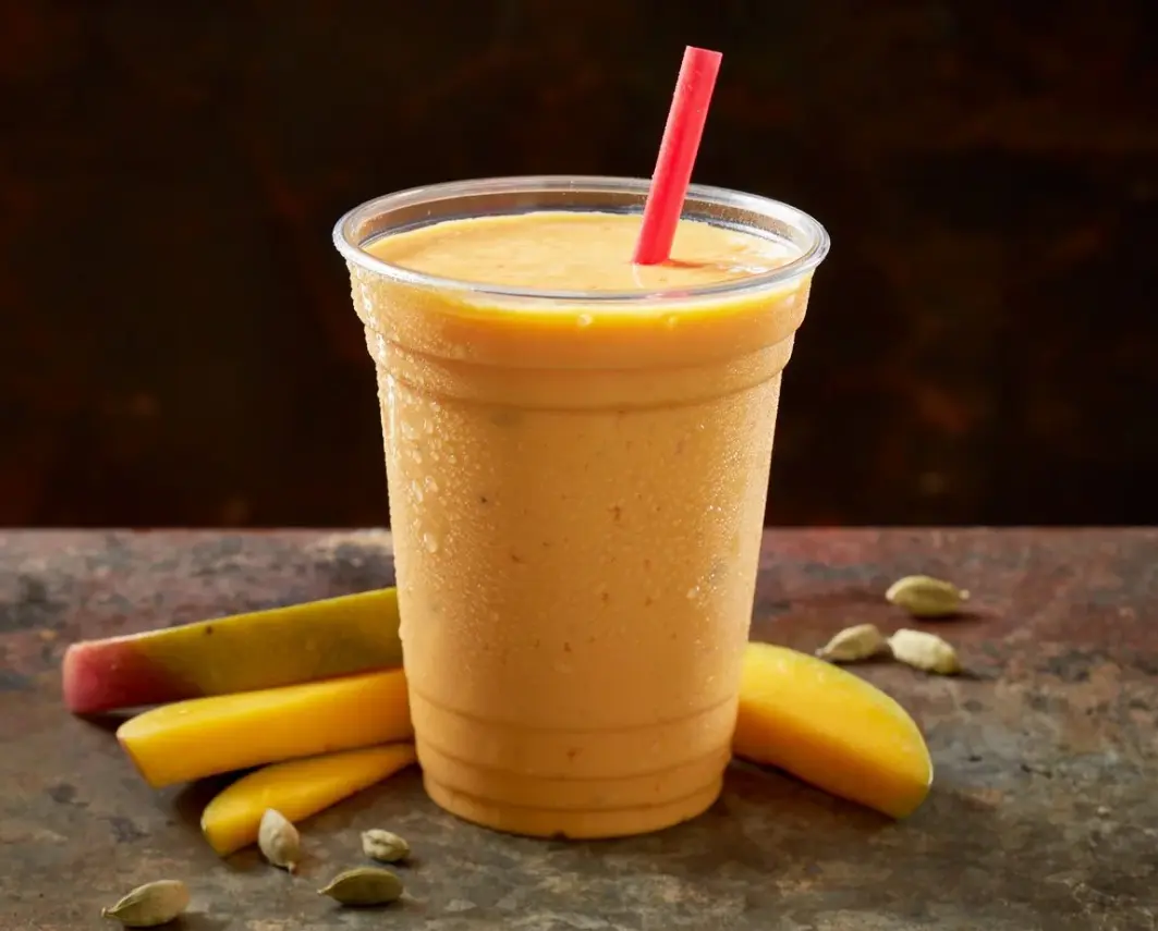 Mango Lassi from Himalayan Spice Austin TX – refreshing mango yogurt drink powered by Skiplyn.