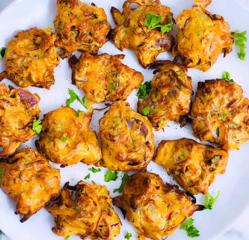 Pakauda,Pakora from Himalayan Spice Austin TX – crispy Nepalese vegetable fritters served with herbs powered by Skiplyn