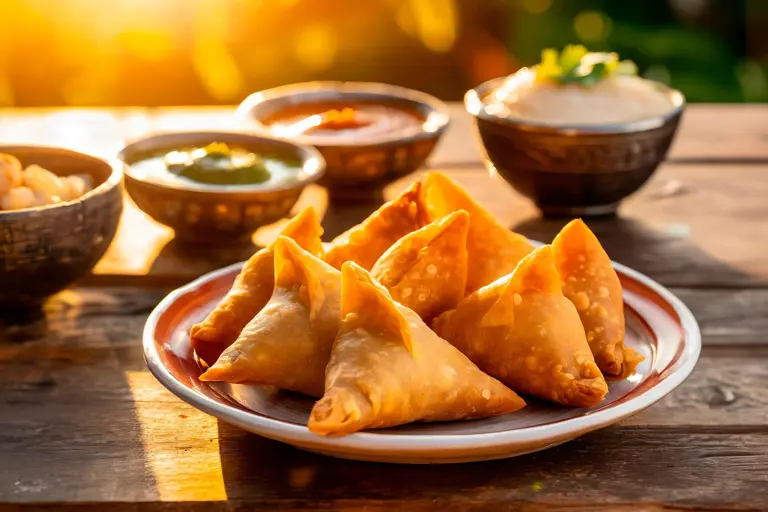 Samosa from Himalayan Spice Austin TX – crispy Indian snack powered by Skiplyn