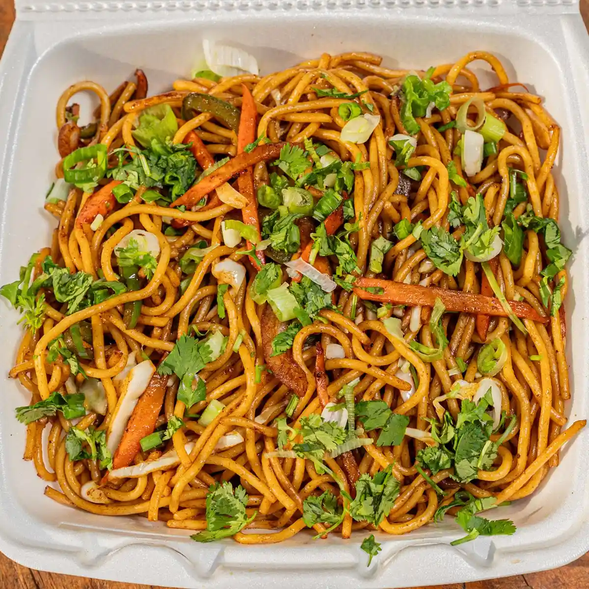 Veg Chowmein from Himalayan Spice Austin TX – vegetarian noodle dish powered by Skiplyn